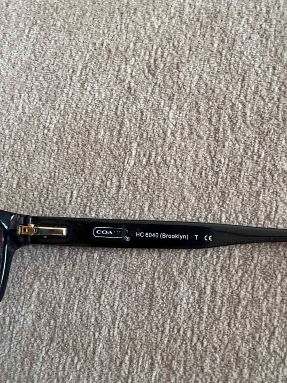 Coach Kids Black Rectangular Reading Glasses with Subtle Gold Accents